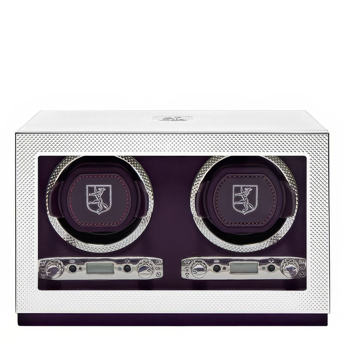 SILVER ウォッチワインダー ワインディングマシーン 2PC シルバー