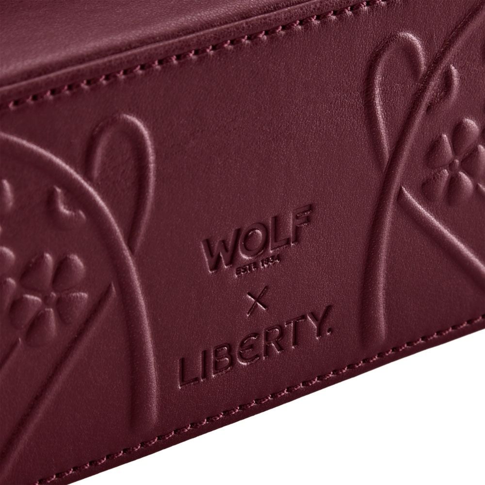 WOLF LIBERTY Ianthe リバティー アイアンシ ミディアムジュエリージップケース バーガンディ 381227