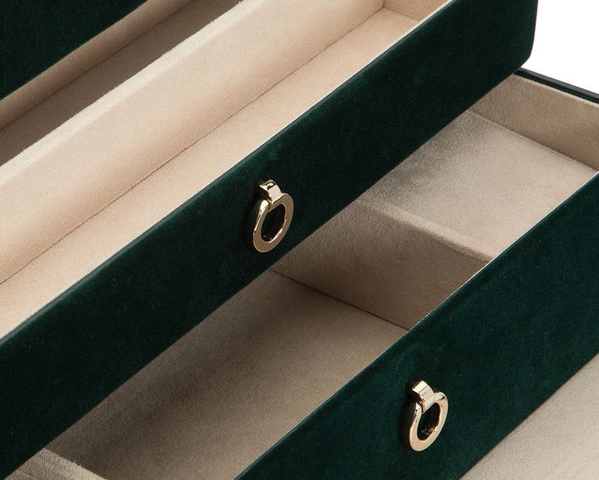 ZOE ジュエリーボックス M フォレストグリーン 393112