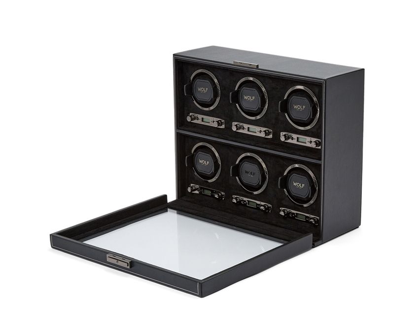 BRITISH RACING ウォッチワインダー ワインディングマシーン 6PS ブラック 792402