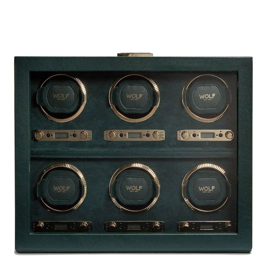 BRITISH RACING ウォッチワインダー ワインディングマシーン 6PS グリーン 792441