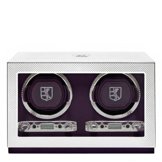 SILVER ウォッチワインダー ワインディングマシーン 2PC シルバー 190004