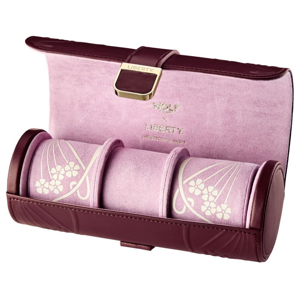WOLF LIBERTY Ianthe リバティー アイアンシ 3PC ウォッチロール バーガンディ 381527